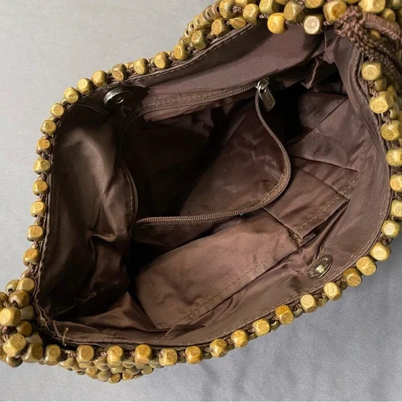 Women’s The Sak brown Wood Beaded Bag - Picture 7 of 10